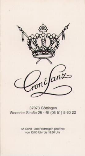 Speisekarte | Cron & Lanz | Außenansicht