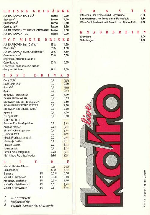Speisekarte | Kairo | Innenansicht