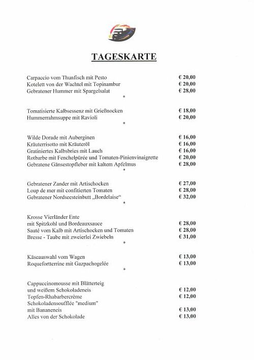 Speisekarte | Le Canard | Innenansicht