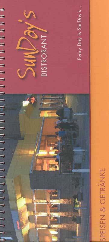Speisekarte | SunDays | Außenansicht