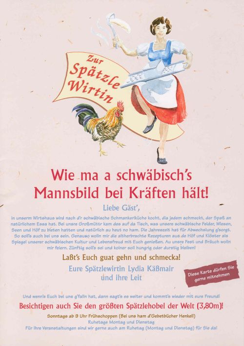 Speisekarte | Zur Sptzlewirtin | Außenansicht